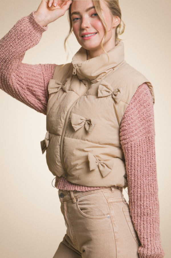 Bow Puffer Vest - Image 2