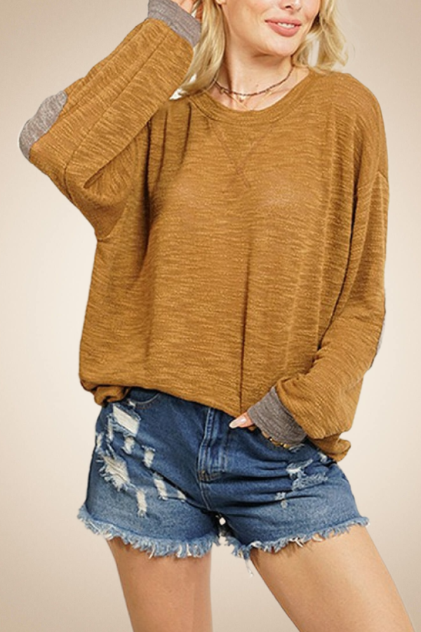 Heathered Textured Knit Top - Image 3