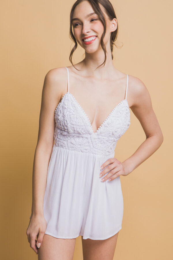 Tie-Back Tank Romper - Image 4