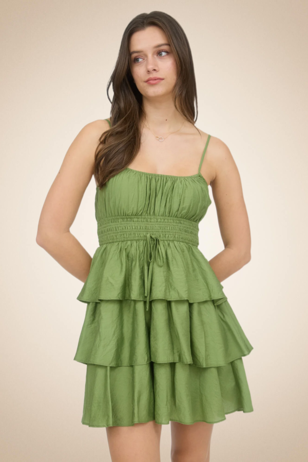 "Bella" Tiered Ruffle Mini Dress - Image 2