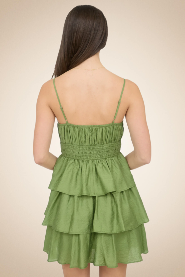 "Bella" Tiered Ruffle Mini Dress - Image 3