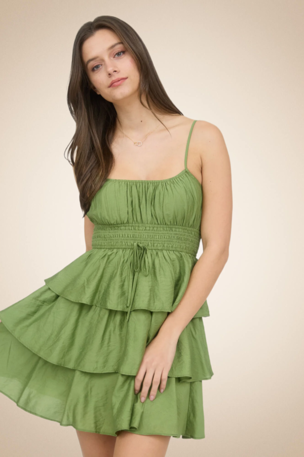 "Bella" Tiered Ruffle Mini Dress - Image 5
