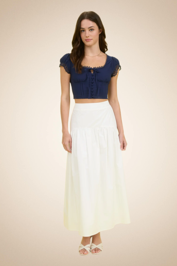 "Amélie" Lace Trim Corset Top