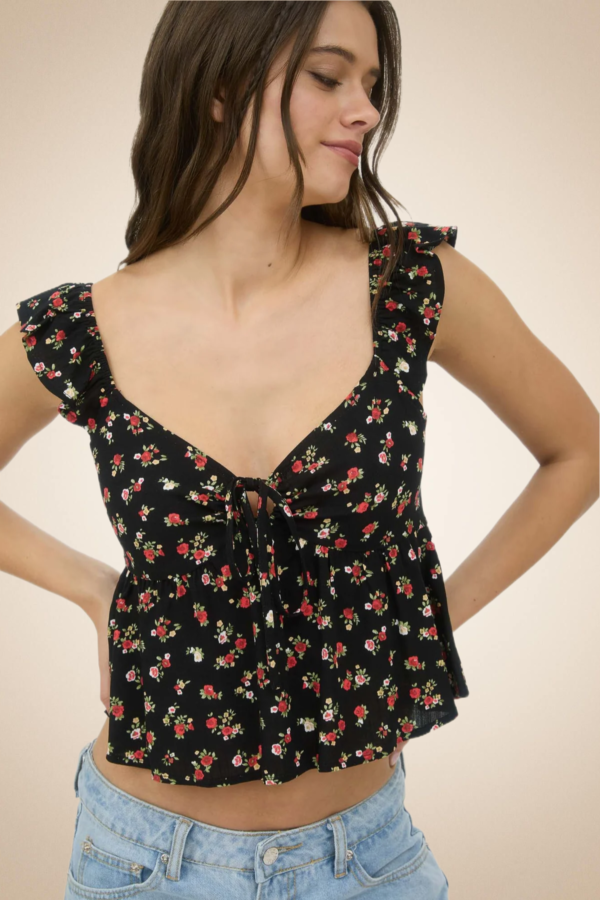 "Rosie" Ruffle Sleeve Floral Top - Image 6