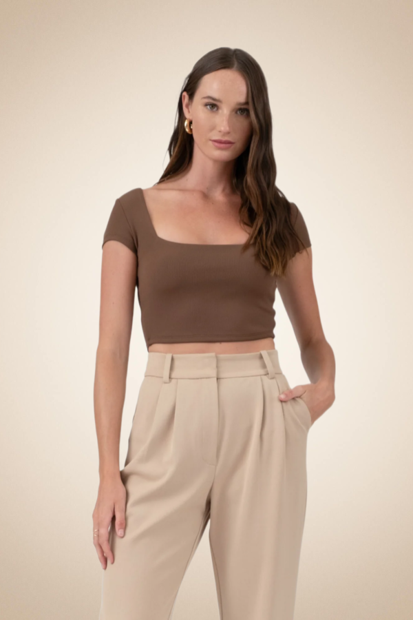 Casual Short Sleeve Brow Top - Image 2