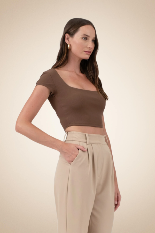 Casual Short Sleeve Brow Top - Image 4