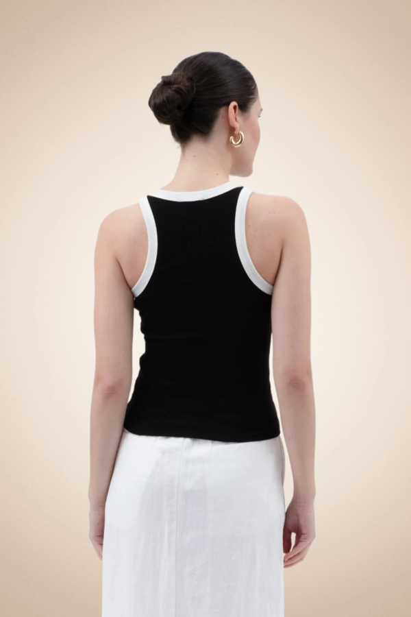 Contrast Trim Ribbed Tank - Image 3