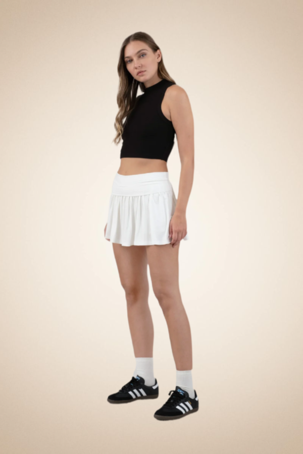 Ribbed Sleeveless Crop Top – Black - Image 3
