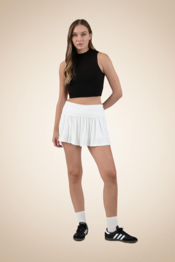 Ribbed Sleeveless Crop Top – Black