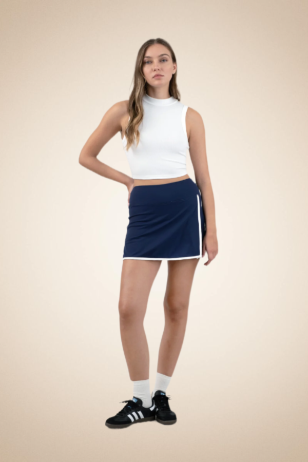 Ribbed Sleeveless Crop Top – white - Image 3