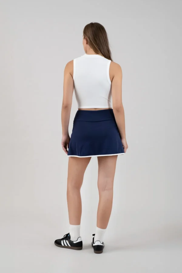 Ribbed Sleeveless Crop Top – white