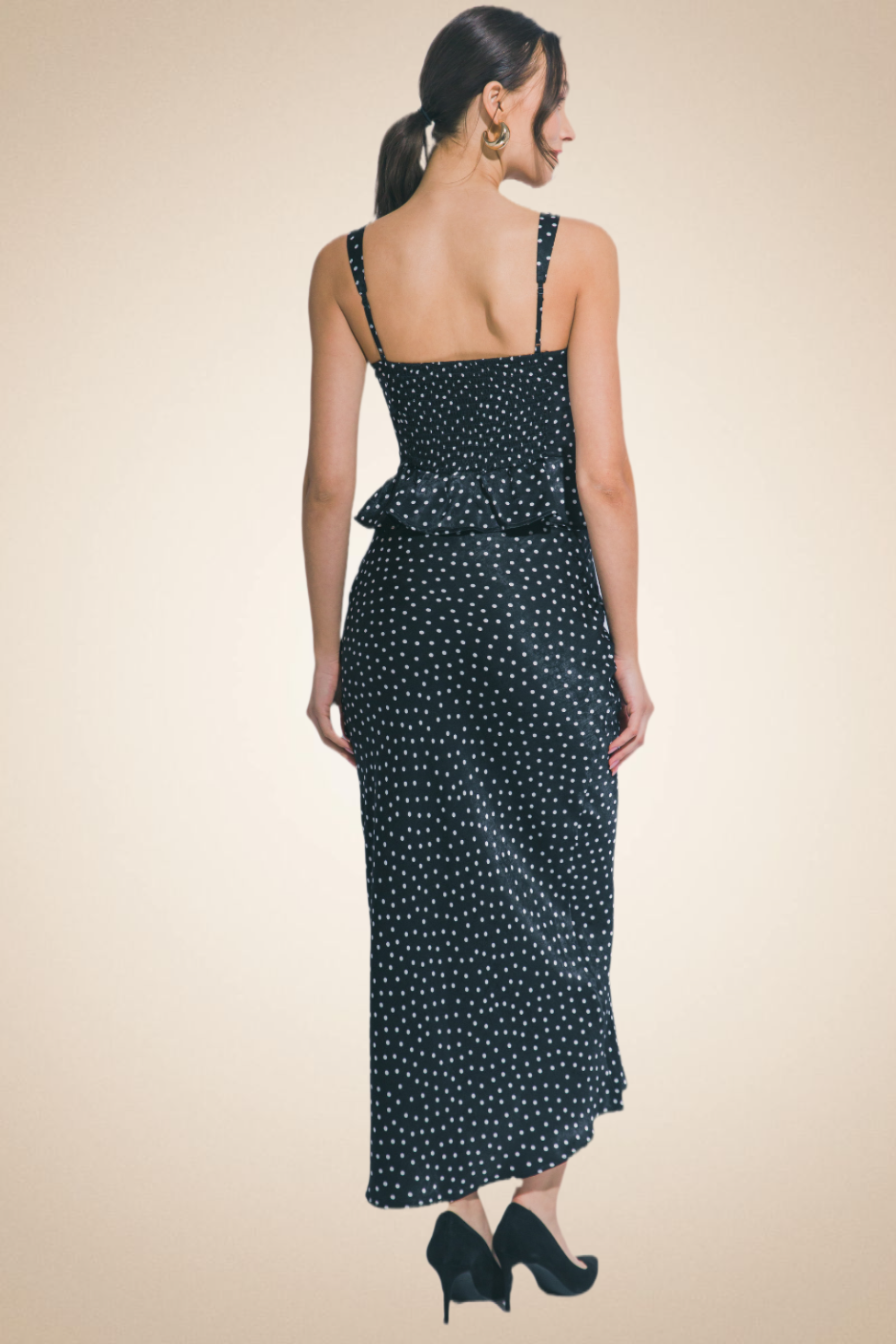 Elegance Polka-Dot Midi Set - Image 5