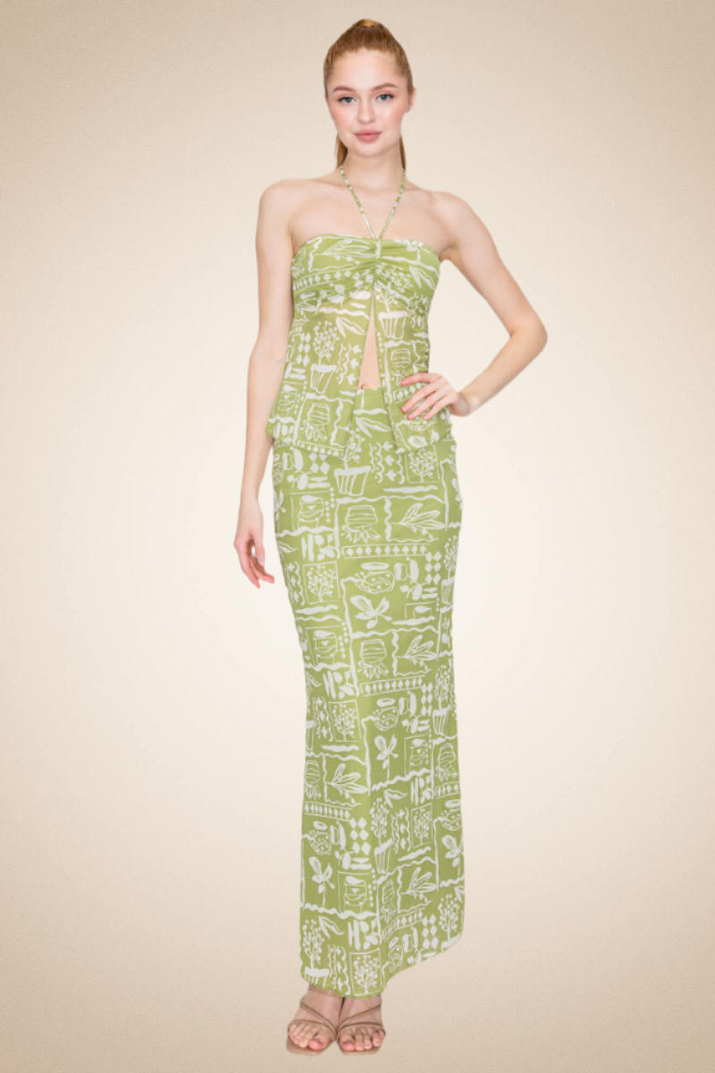 Oasis Green Maxi Set