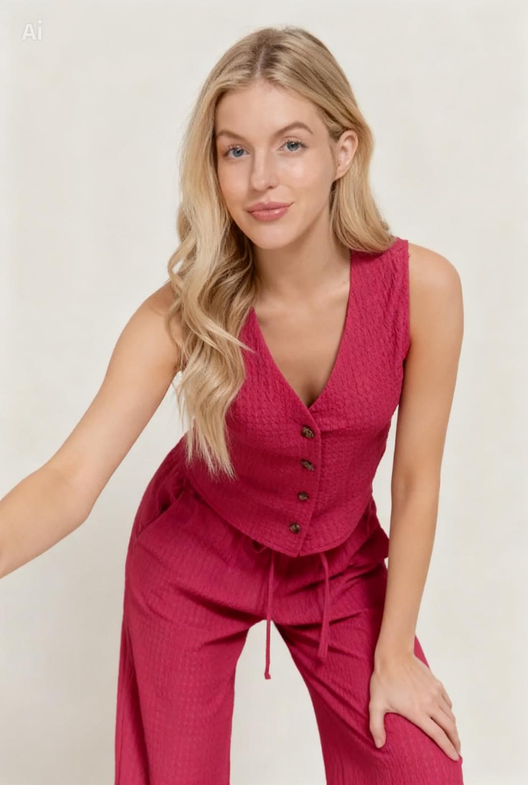 Vest & Palazzo Pants Set - Image 5