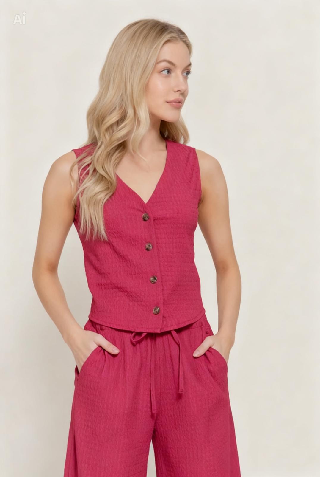 Vest & Palazzo Pants Set - Image 6