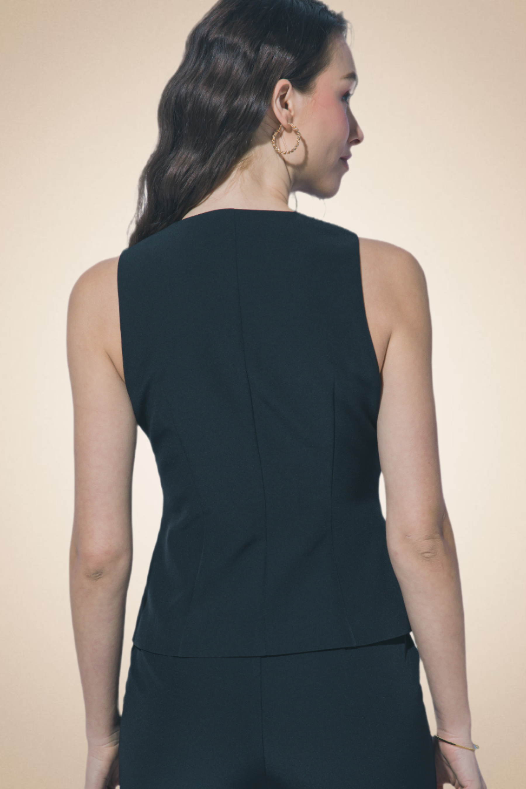 Black Tailored Vest | Timeless Elegance for Every Occasion - Image 5