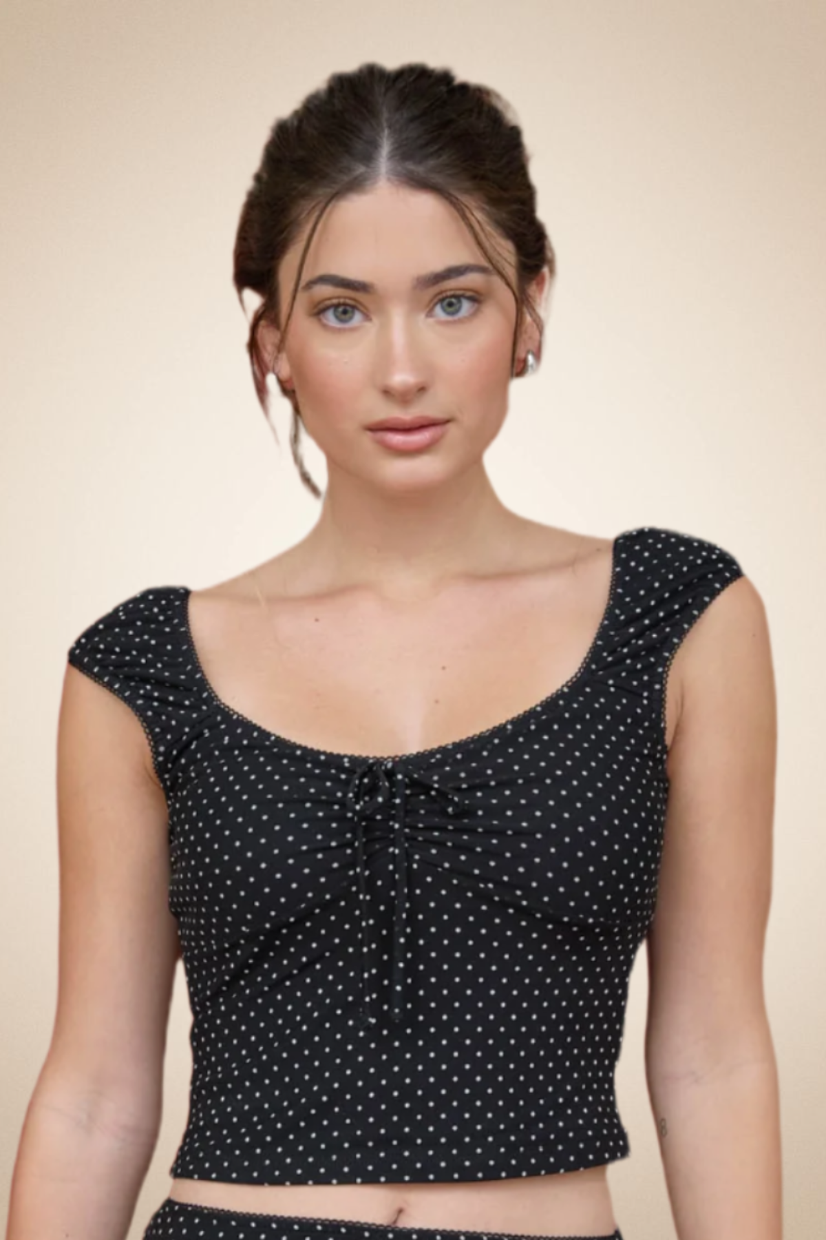 Noir Polka Chic Blouse - Image 6