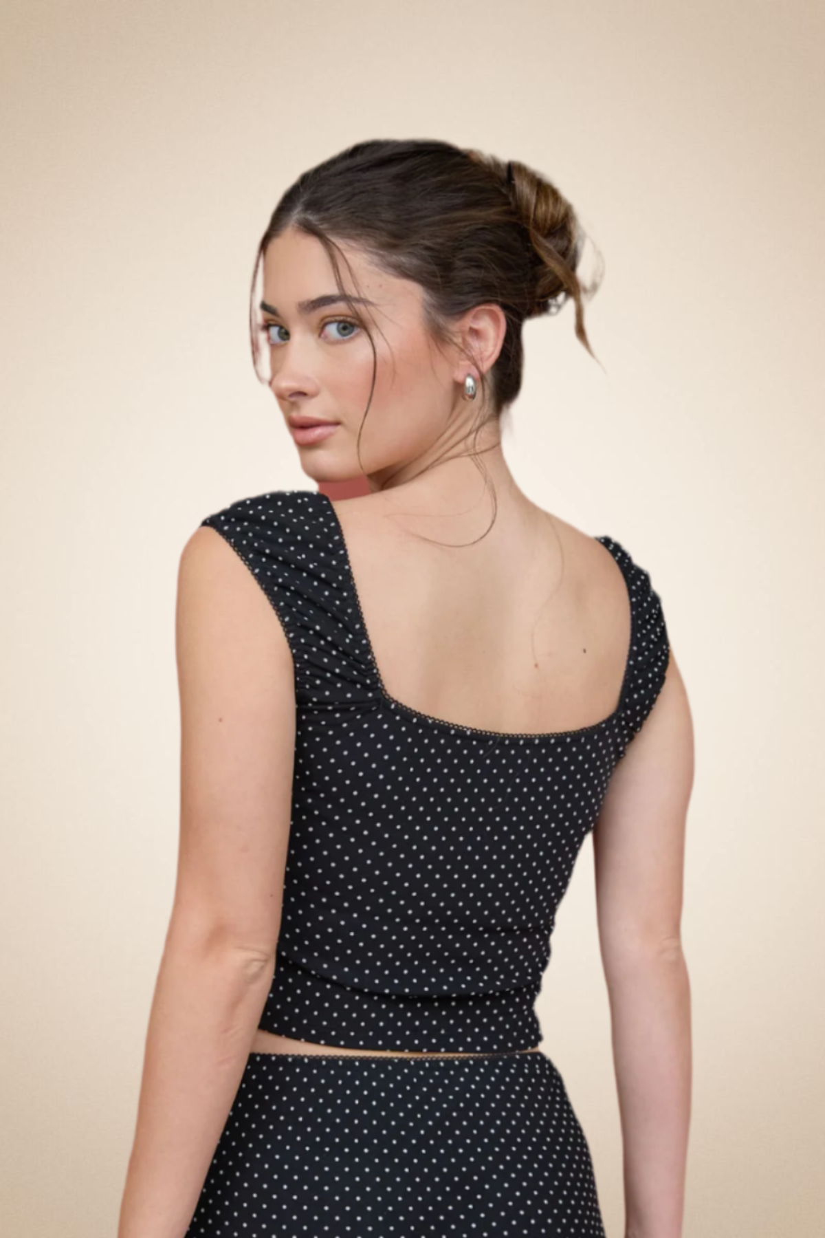 Noir Polka Chic Blouse - Image 5
