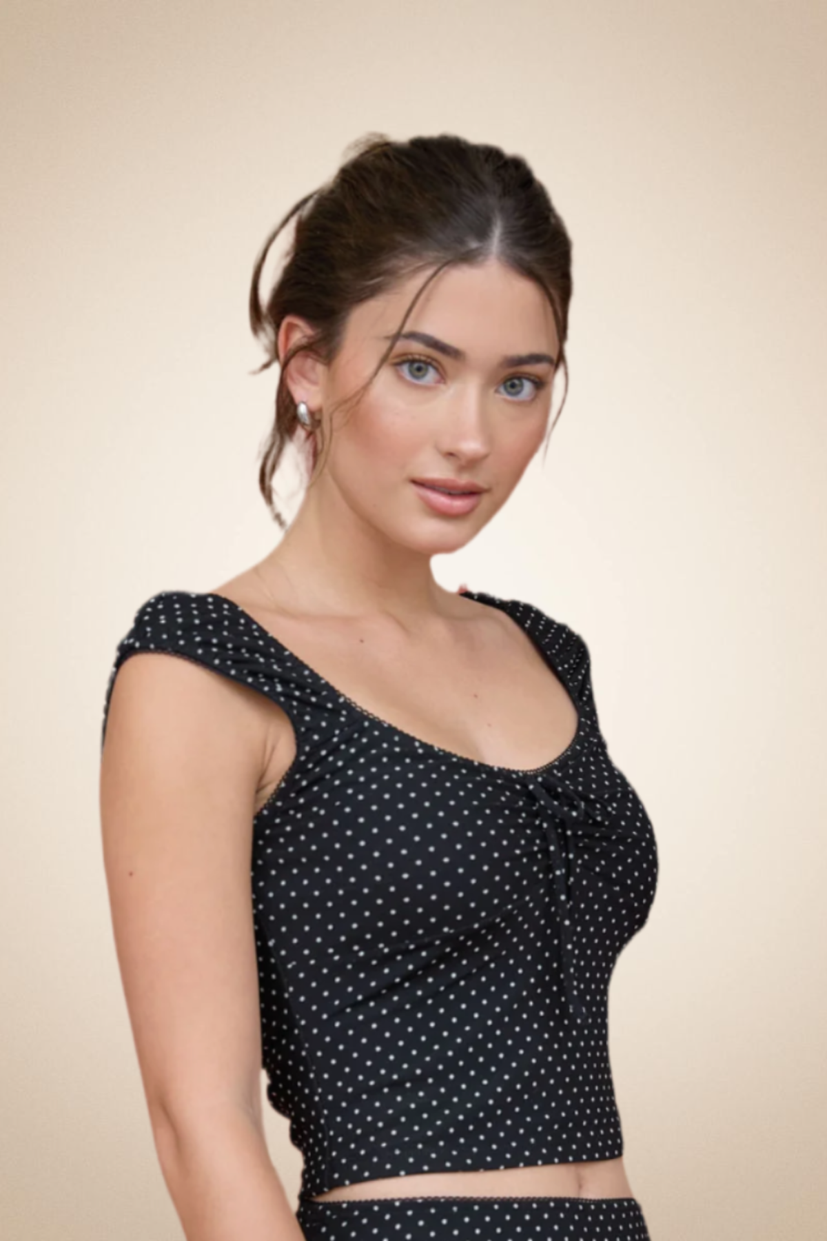 Noir Polka Chic Blouse