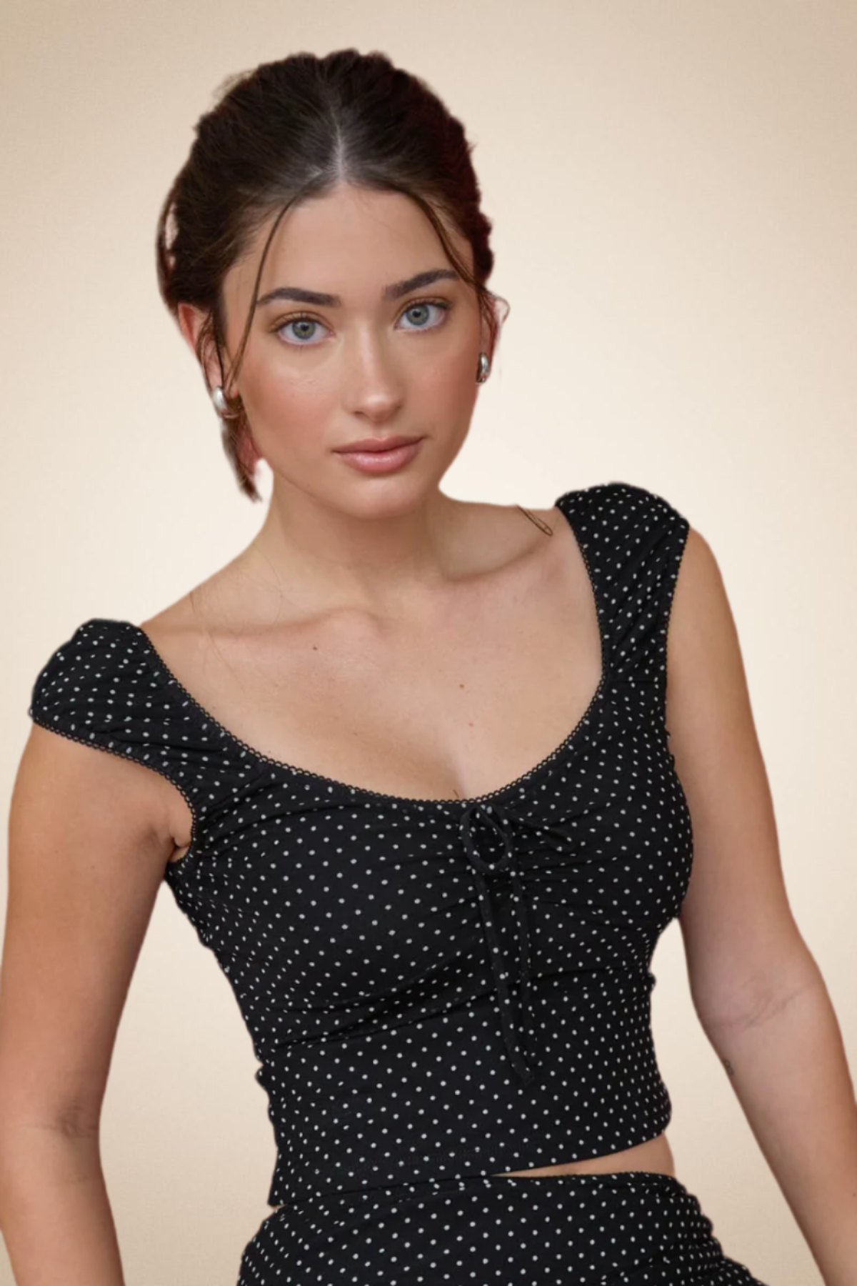 Noir Polka Chic Blouse - Image 2