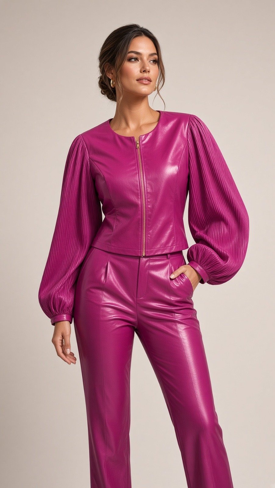 Fuchsia Statement Two-Piece Set