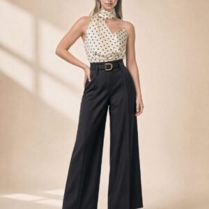 Elegant Palazzo Trousers – Black