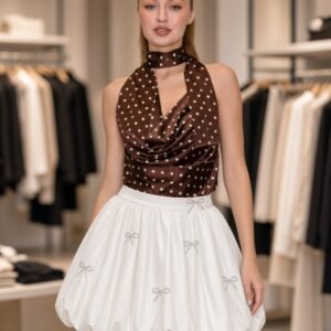 White Skirt with Sparkly Bows